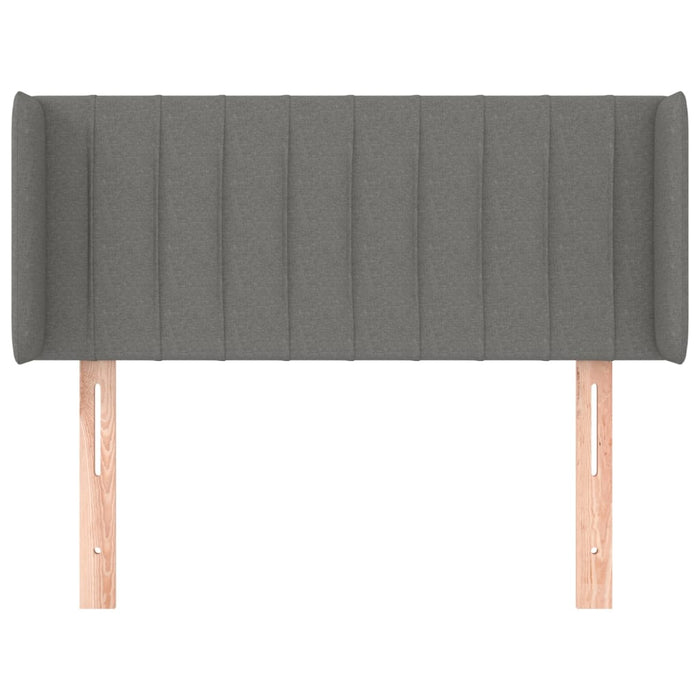 Tăblie de pat cu aripioare gri închis 93x16x78/88 cm textil - WALTI WALTI