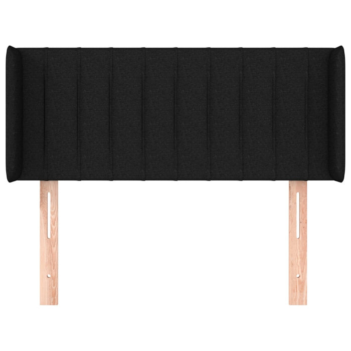 Tăblie de pat cu aripioare negru 93x16x78/88 cm textil - WALTI WALTI