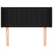 Tăblie de pat cu aripioare negru 93x16x78/88 cm textil - WALTI WALTI