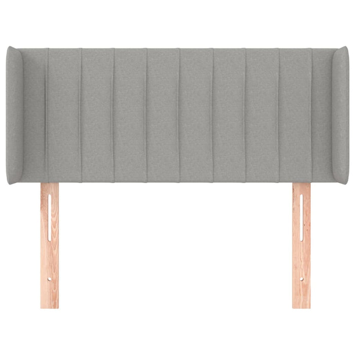 Tăblie de pat cu aripioare gri deschis 103x16x78/88 cm textil - WALTI WALTI