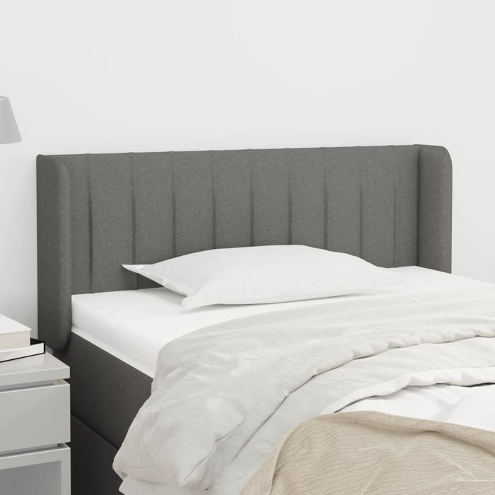 Tăblie de pat cu aripioare gri închis 103x16x78/88 cm textil - WALTI WALTI