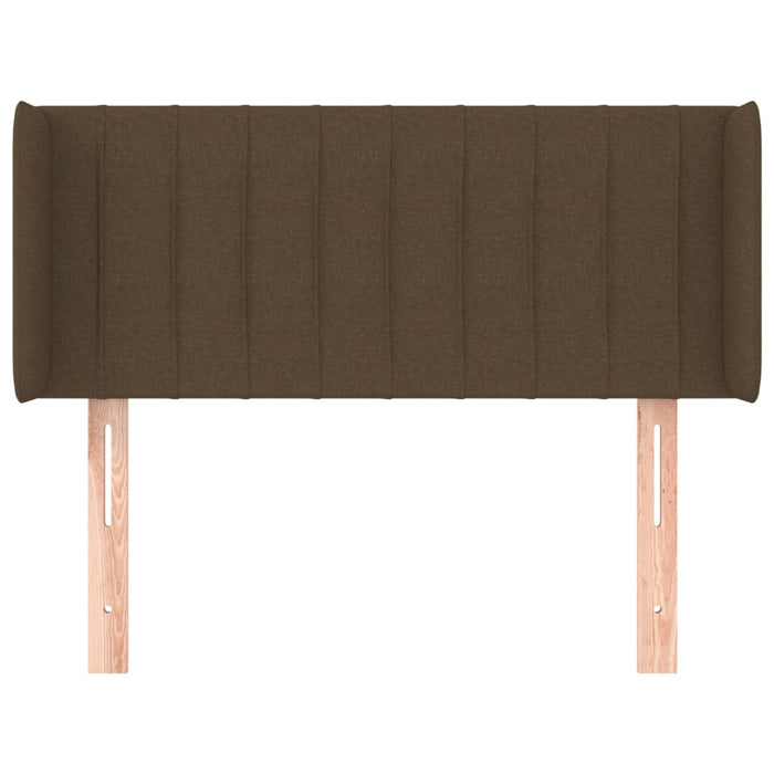 Tăblie de pat cu aripioare maro închis 103x16x78/88 cm textil - WALTI WALTI