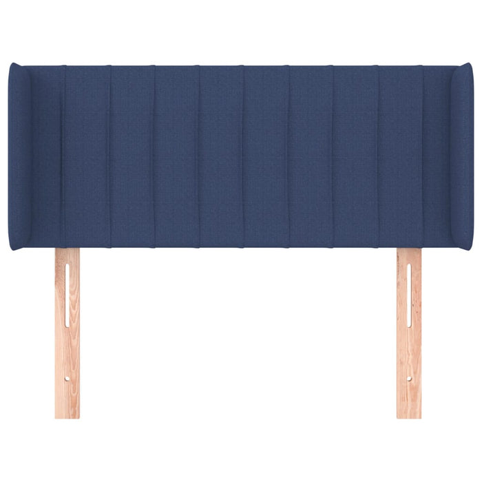 Tăblie de pat cu aripioare albastru 103x16x78/88 cm textil WALTI