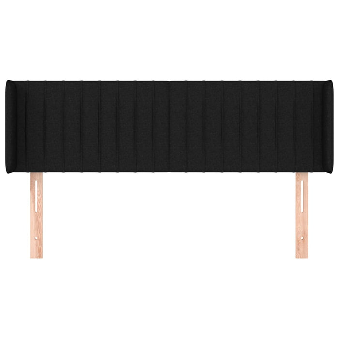 Tăblie de pat cu aripioare negru 147x16x78/88 cm textil - WALTI WALTI
