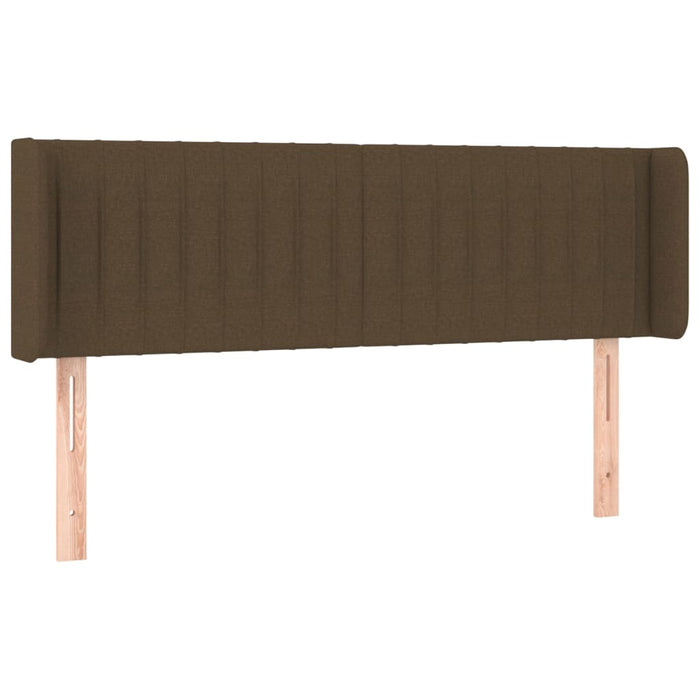 Tăblie de pat cu aripioare maro închis 147x16x78/88 cm textil - WALTI WALTI