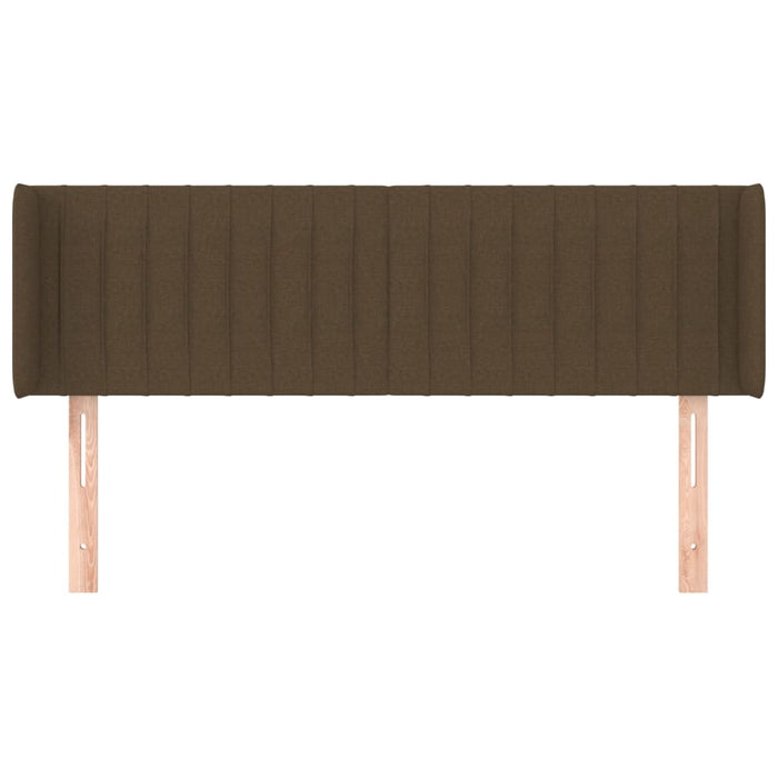 Tăblie de pat cu aripioare maro închis 147x16x78/88 cm textil - WALTI WALTI