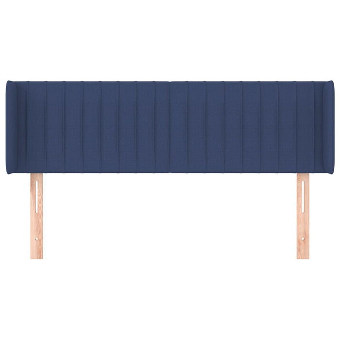 Tăblie de pat cu aripioare, albastru, 147x16x78/88 cm textil WALTI