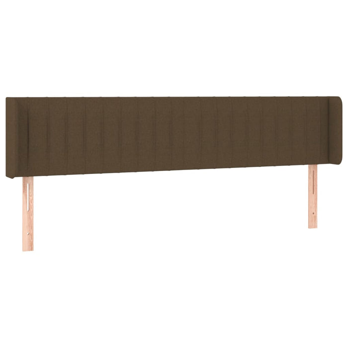 Tăblie de pat cu aripioare maro închis 163x16x78/88 cm textil - WALTI WALTI