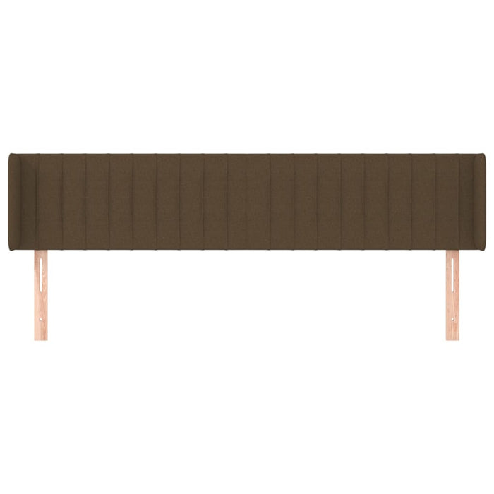 Tăblie de pat cu aripioare maro închis 163x16x78/88 cm textil - WALTI WALTI