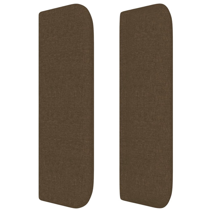 Tăblie de pat cu aripioare maro închis 163x16x78/88 cm textil - WALTI WALTI