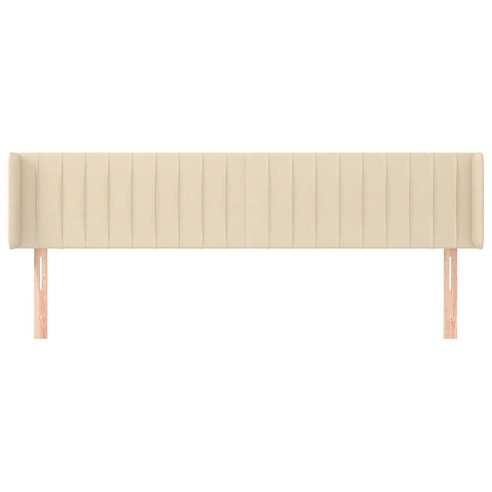 Tăblie de pat cu aripioare crem 163x16x78/88 cm textil - WALTI WALTI
