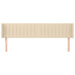 Tăblie de pat cu aripioare crem 163x16x78/88 cm textil - WALTI WALTI