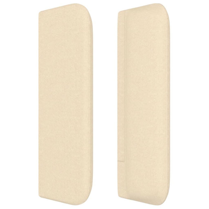 Tăblie de pat cu aripioare crem 163x16x78/88 cm textil - WALTI WALTI