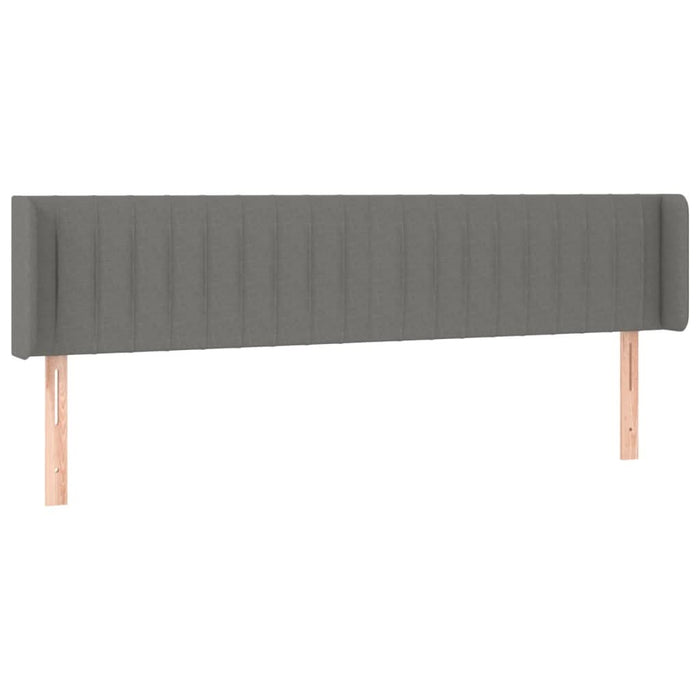 Tăblie de pat cu aripioare gri închis 183x16x78/88 cm textil - WALTI WALTI