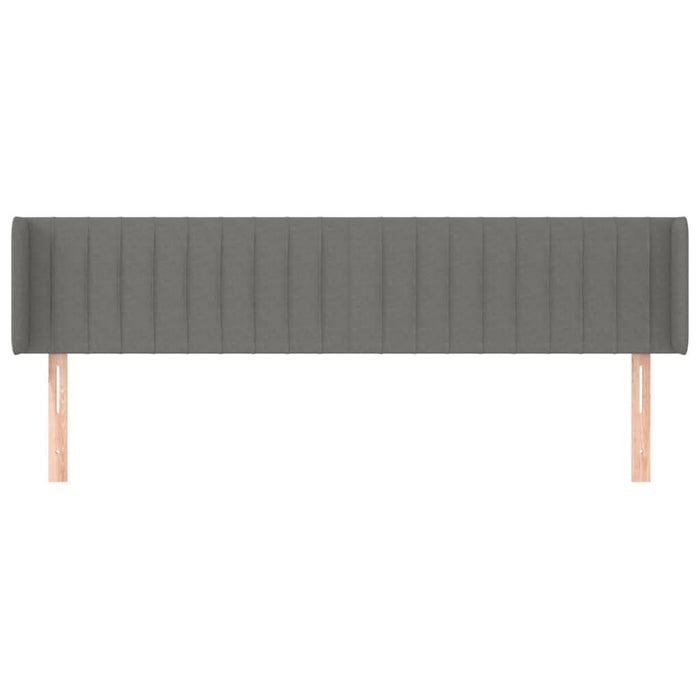 Tăblie de pat cu aripioare gri închis 183x16x78/88 cm textil - WALTI WALTI