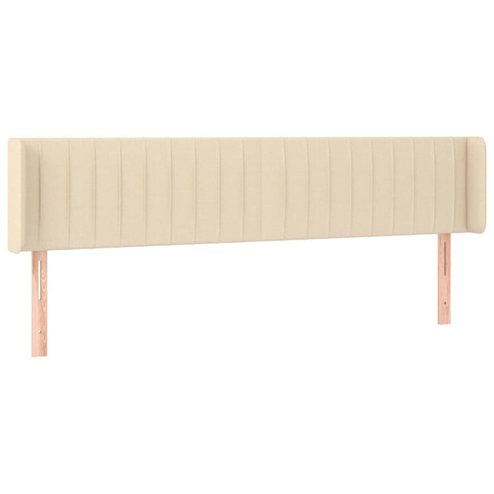Tăblie de pat cu aripioare, crem, 183x16x78/88 cm textil WALTI