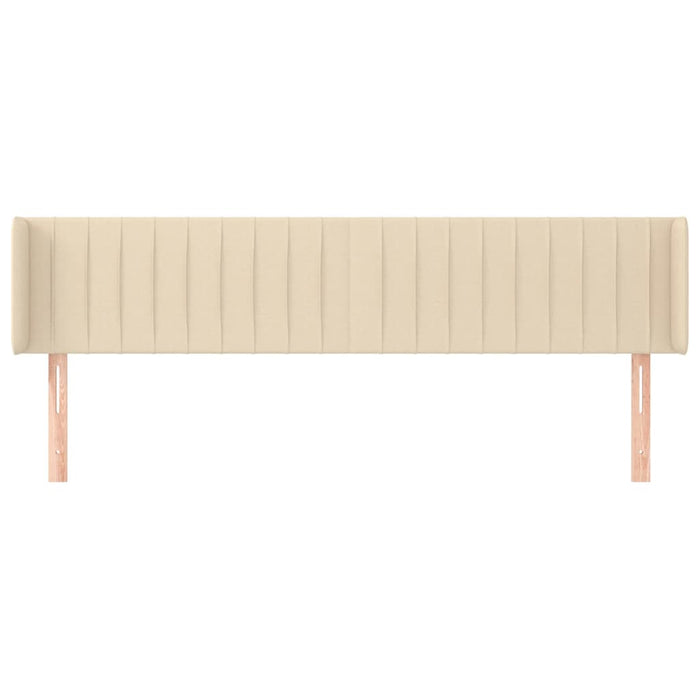 Tăblie de pat cu aripioare, crem, 183x16x78/88 cm textil WALTI