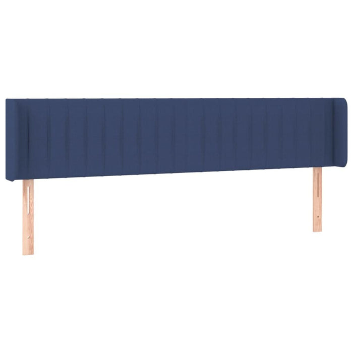 Tăblie de pat cu aripioare, albastru, 183x16x78/88 cm textil - WALTI WALTI