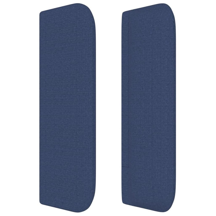 Tăblie de pat cu aripioare, albastru, 183x16x78/88 cm textil - WALTI WALTI