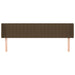 Tăblie de pat cu aripioare maro închis 203x16x78/88 cm textil - WALTI WALTI