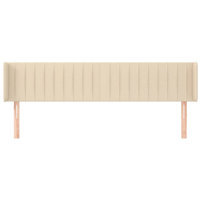 Tăblie de pat cu aripioare, crem, 203x16x78/88 cm textil WALTI