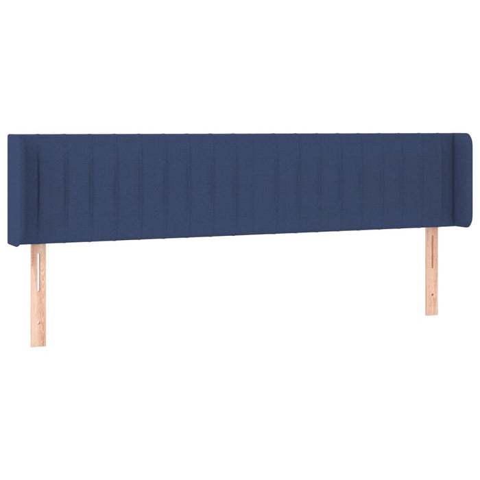 Tăblie de pat cu aripioare, albastru, 203x16x78/88 cm textil WALTI