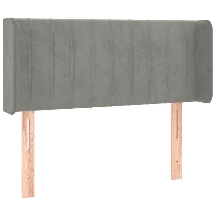 Tăblie de pat cu aripioare gri deschis 83x16x78/88 cm catifea - WALTI WALTI