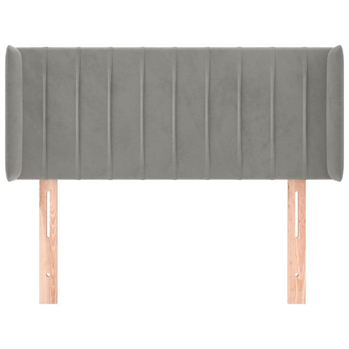 Tăblie de pat cu aripioare gri deschis 83x16x78/88 cm catifea - WALTI WALTI
