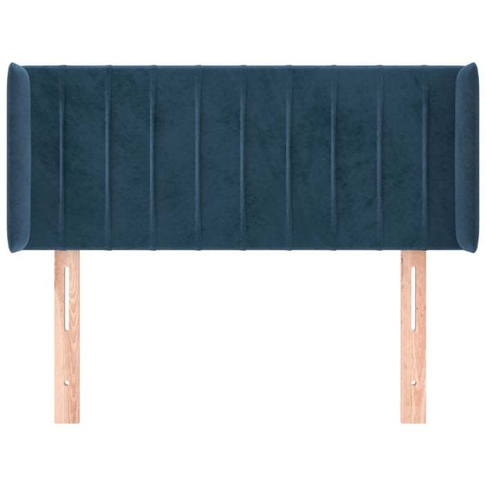 Tăblie pat cu aripioare albastru închis 83x16x78/88 cm catifea - WALTI WALTI