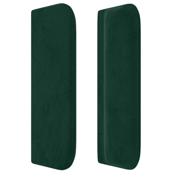 Tăblie pat cu aripioare verde închis 93x16x78/88 cm catifea WALTI