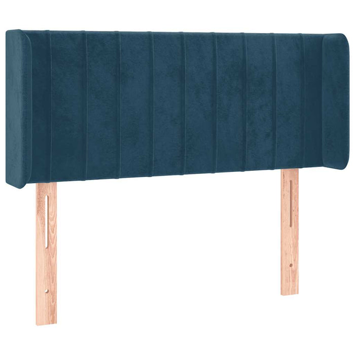 Tăblie pat cu aripioare albastru închis 93x16x78/88 cm catifea WALTI