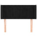 Tăblie de pat cu aripioare negru 103x16x78/88 cm catifea - WALTI WALTI
