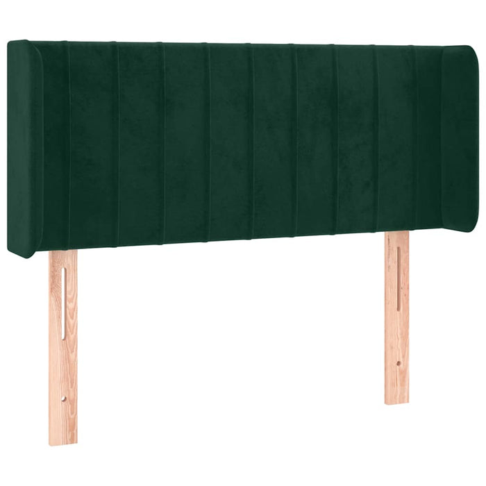 Tăblie de pat cu aripioare verde închis 103x16x78/88 cm catifea - WALTI WALTI