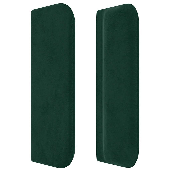 Tăblie de pat cu aripioare verde închis 103x16x78/88 cm catifea - WALTI WALTI