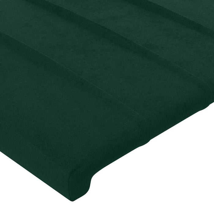 Tăblie de pat cu aripioare verde închis 103x16x78/88 cm catifea - WALTI WALTI