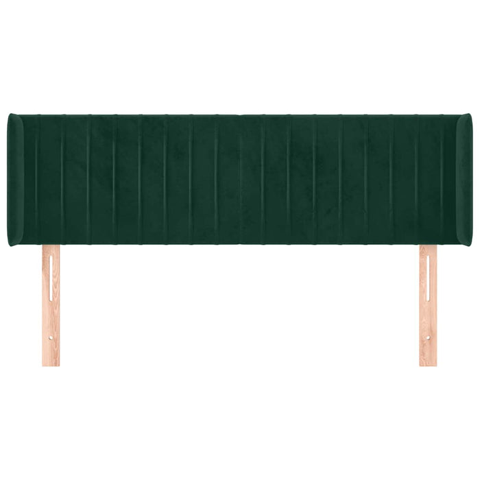 Tăblie de pat cu aripioare verde închis 147x16x78/88 cm catifea - WALTI WALTI