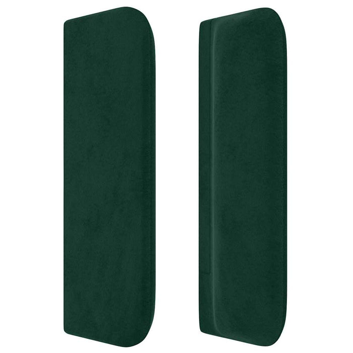 Tăblie de pat cu aripioare verde închis 147x16x78/88 cm catifea - WALTI WALTI