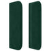 Tăblie de pat cu aripioare verde închis 147x16x78/88 cm catifea - WALTI WALTI