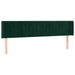 Tăblie de pat cu aripioare verde închis 203x16x78/88 cm catifea - WALTI WALTI