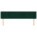 Tăblie de pat cu aripioare verde închis 203x16x78/88 cm catifea - WALTI WALTI