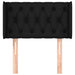 Tăblie de pat cu aripioare negru 83x16x78/88 cm textil - WALTI WALTI