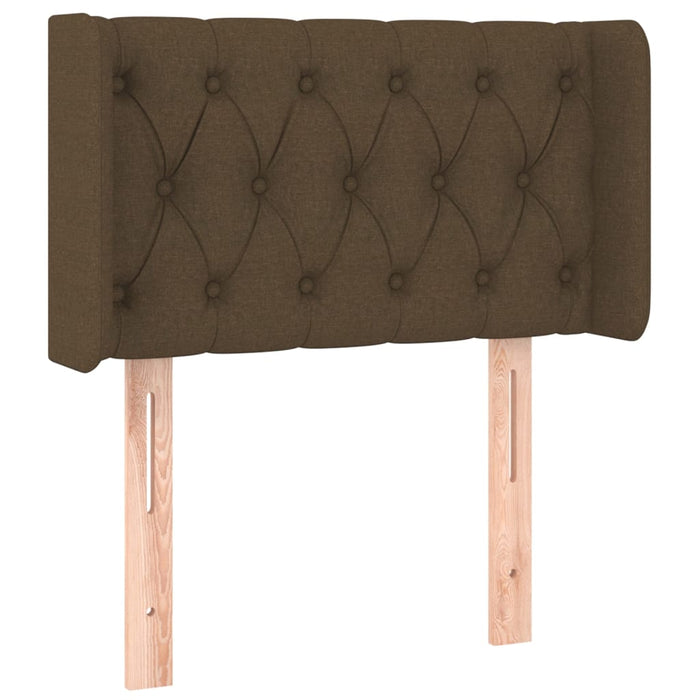 Tăblie de pat cu aripioare maro închis 83x16x78/88 cm textil - WALTI WALTI