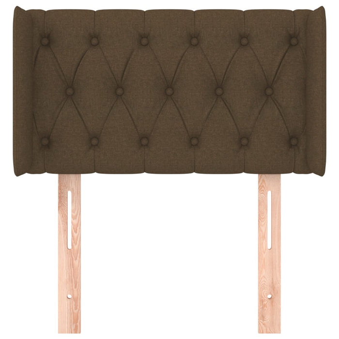 Tăblie de pat cu aripioare maro închis 83x16x78/88 cm textil - WALTI WALTI