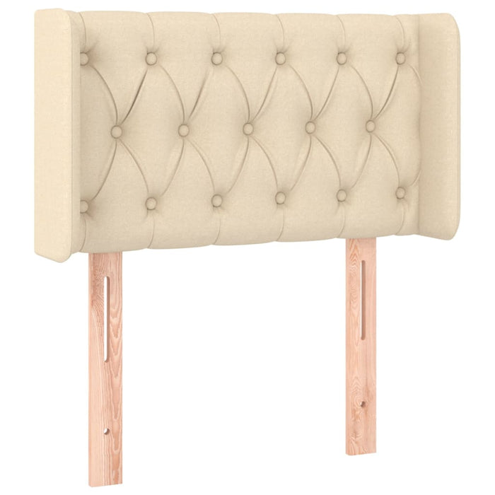 Tăblie de pat cu aripioare crem 83x16x78/88 cm textil WALTI