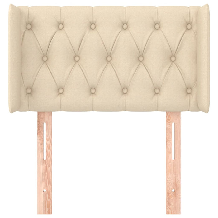 Tăblie de pat cu aripioare crem 83x16x78/88 cm textil WALTI