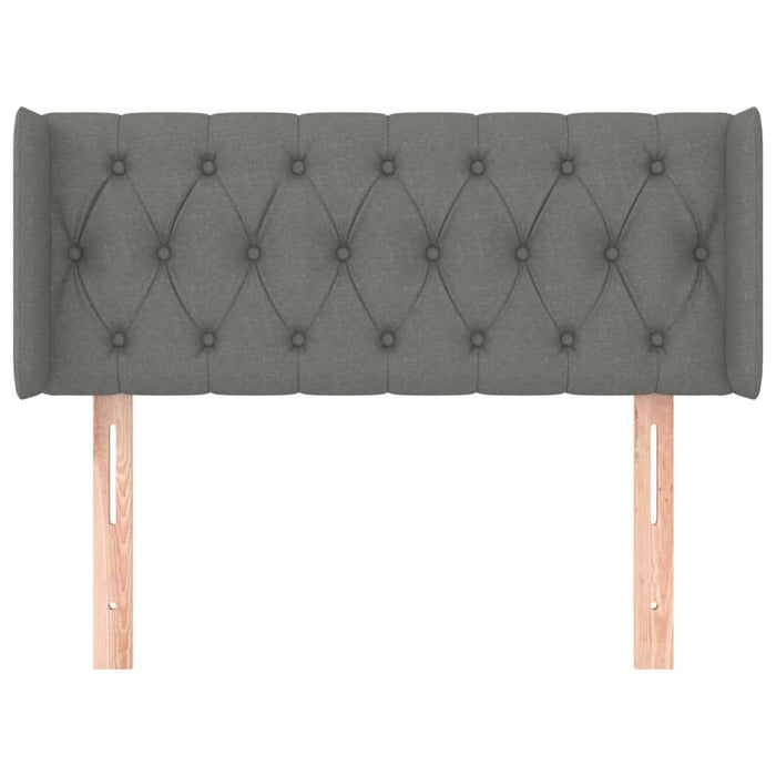 Tăblie de pat cu aripioare gri închis 93x16x78/88 cm textil - WALTI WALTI