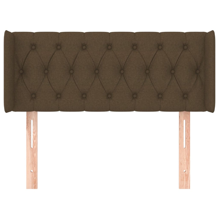 Tăblie de pat cu aripioare maro închis 93x16x78/88 cm textil - WALTI WALTI