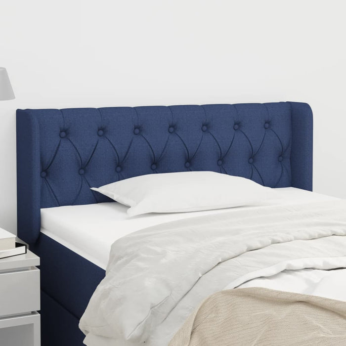Tăblie de pat cu aripioare albastru 93x16x78/88 cm textil - WALTI WALTI