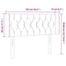 Tăblie de pat cu aripioare negru 103x16x78/88 cm textil - WALTI WALTI
