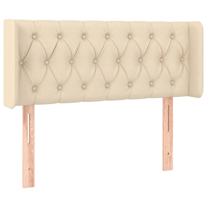 Tăblie de pat cu aripioare crem 103x16x78/88 cm textil WALTI